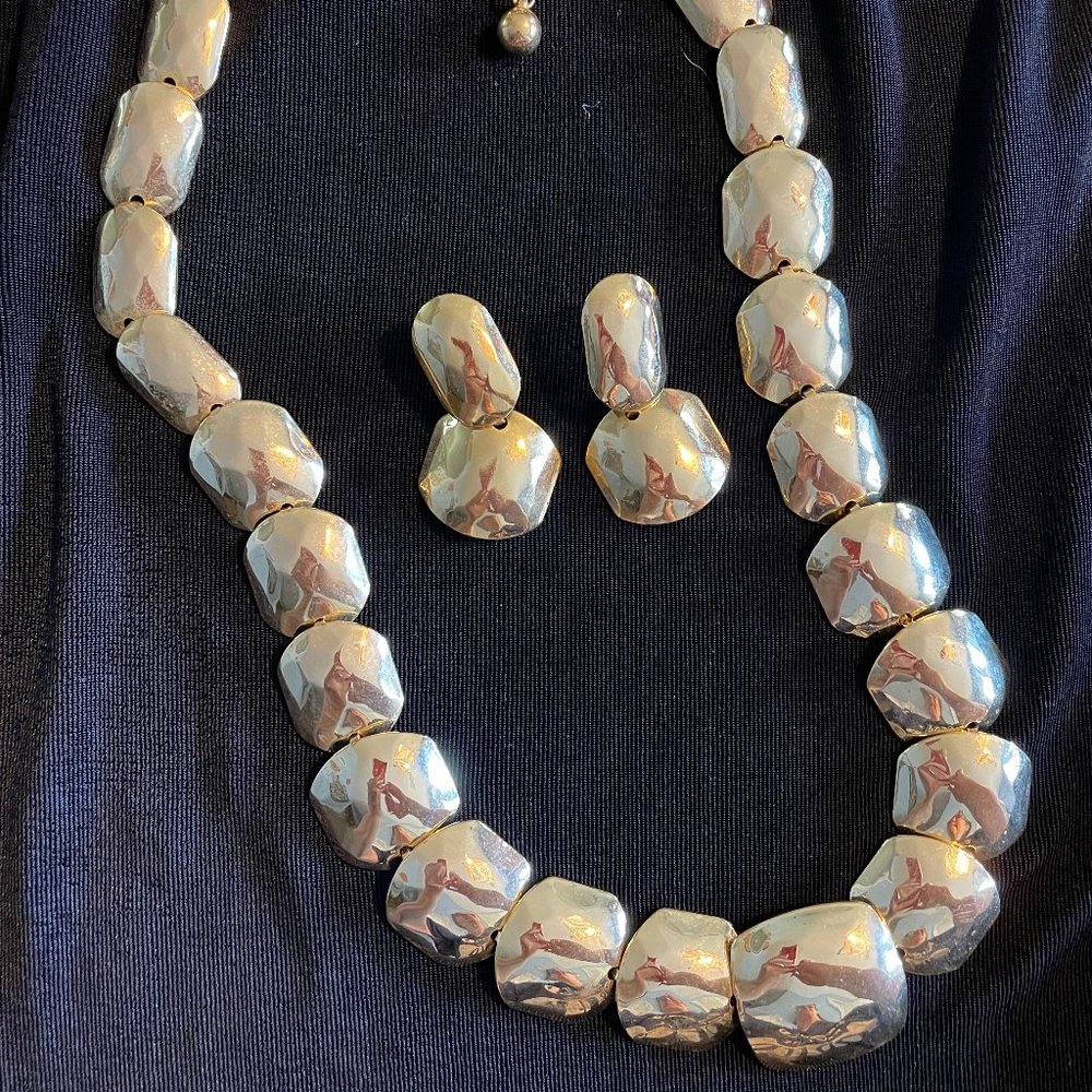 Gold Tone Statement Set - image 1